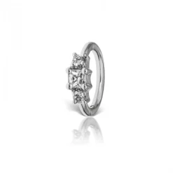 MARIA TASH 18kt Diamond Princess Creol Hvidguld