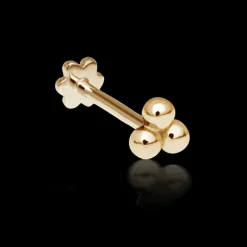 MARIA TASH Large Three Ball Trinity Threaded Stud 3,5mm