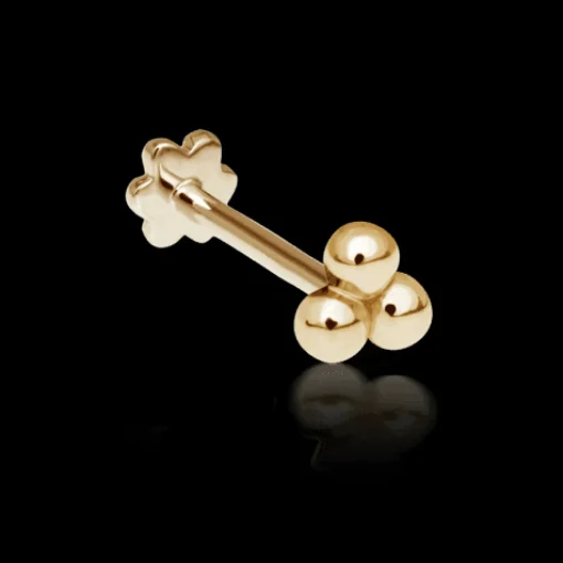 MARIA TASH Large Three Ball Trinity Threaded Stud 3,5mm