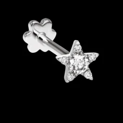 MARIA TASH 4.5mm Diamond Star Threaded Stud 18kt hvidguld