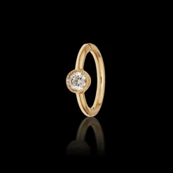 MARIA TASH 6.5mm Scalloped Diamond Clicker 18Kt guld