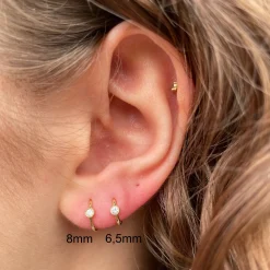 MARIA TASH 8mm Scalloped Diamond Hoop Clicker