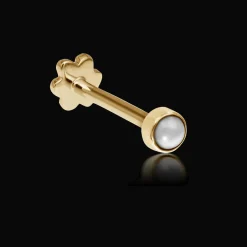 MARIA TASH Natural Pearl Threaded Stud Earring 14kt