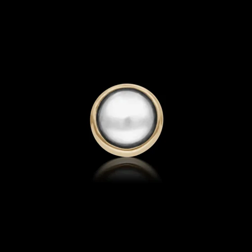MARIA TASH Natural Pearl Threaded Stud Earring 14kt