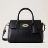 Mulberry Bayswater Satchel Black Small Classic Grain