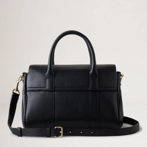 Mulberry Bayswater Satchel Black Small Classic Grain