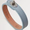 Mulberry Bayswater Thin Leather Bracelet Poplin Blue