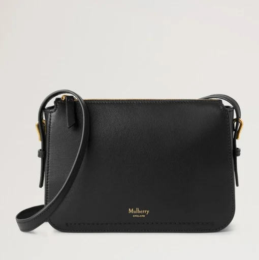 Mulberry Clovelly Pouch Micro Classic Grain Black