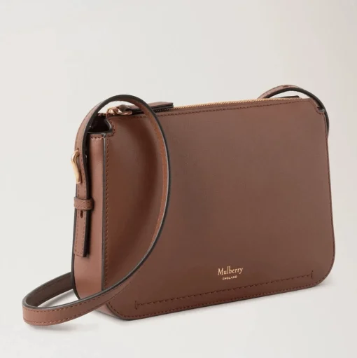 Mulberry Clovelly Pouch Micro Classic Grain Bright Oak