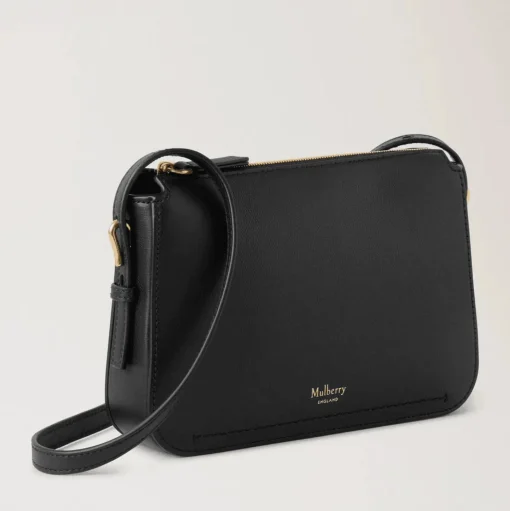 Mulberry Clovelly Pouch Micro Classic Grain Black