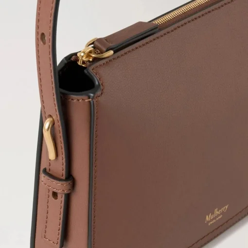 Mulberry Clovelly Pouch Micro Classic Grain Bright Oak
