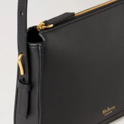 Mulberry Clovelly Pouch Micro Classic Grain Black