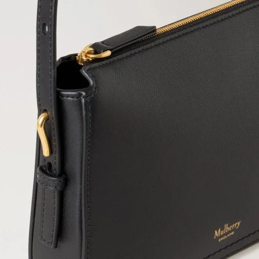 Mulberry Clovelly Pouch Micro Classic Grain Black