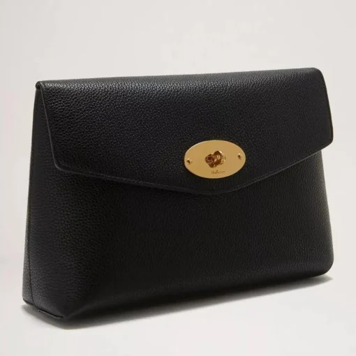 Mulberry Darley Cosmetic Pouch Black Classic Grain