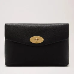 Mulberry Darley Cosmetic Pouch Black Classic Grain