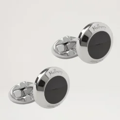 Mulberry Enamel Coin Cufflink