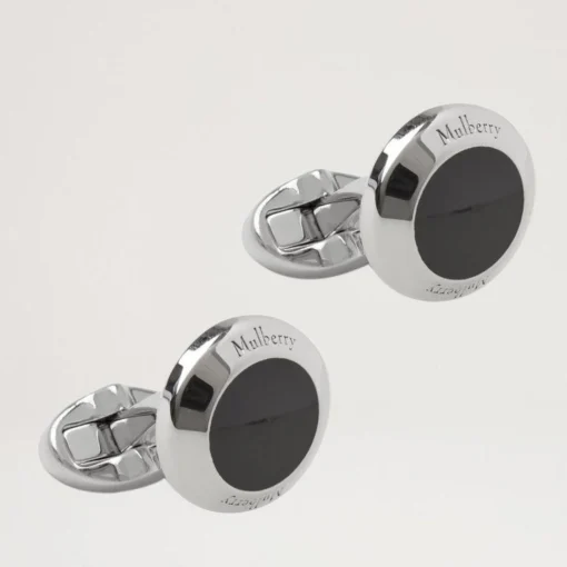 Mulberry Enamel Coin Cufflink