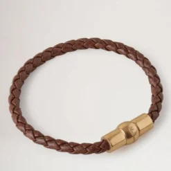 Mulberry Iris Woven Leather Bracelet
