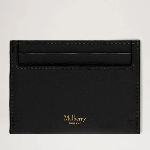 Mulberry Kortholder - Continental Credit Card Slip Natural Grain Black