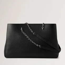Mulberry Lily Chain Tote Small Classic Grain Black