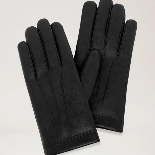 Mulberry Mens Soft Nappa Gloves Black