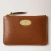 Mulberry Pung - Plaque Small Zip Pouch Oak NVT Legacy