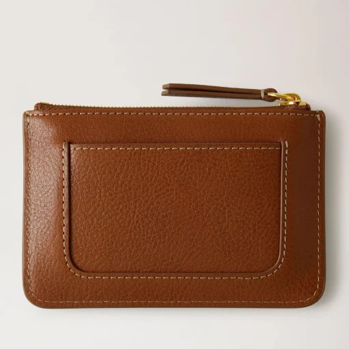 Mulberry Pung - Plaque Small Zip Pouch Oak NVT Legacy