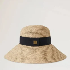 Mulberry Raffia Sun Hat Wide Brim