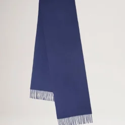Mulberry Small Solid Merino Wool Scarf Night Sky