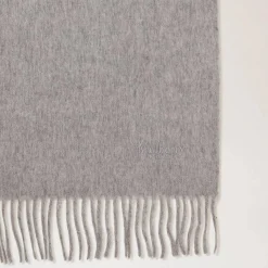 Mulberry Small Solid Merino Wool Scarf Grey