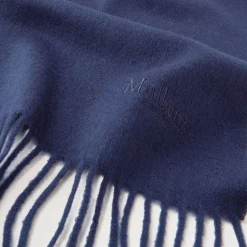 Mulberry Small Solid Merino Wool Scarf Night Sky