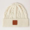 Mulberry Softie Chain Cable Beanie Ecru