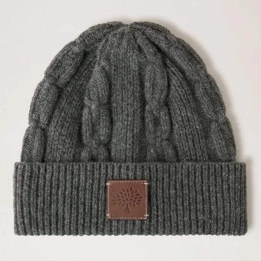 Mulberry Softie Chain Cable Beanie Charcoal