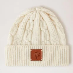 Mulberry Softie Chain Cable Beanie Ecru