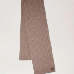 Mulberry Softie Chain Cable Knit Scarf Maple