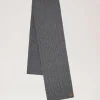 Mulberry Softie Chain Cable Knit Scarf Charcoal