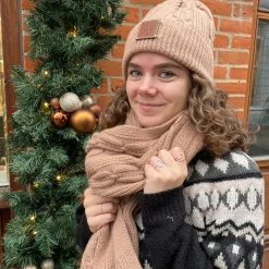 Mulberry Softie Chain Cable Beanie Maple