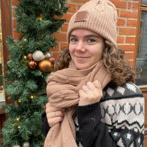 Mulberry Softie Chain Cable Beanie Maple