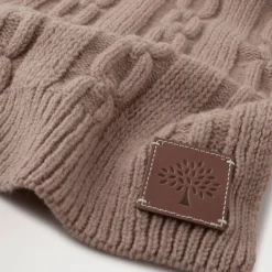 Mulberry Softie Chain Cable Knit Scarf Maple