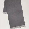 Mulberry Solid Merino Wool Scarf Grey Melange