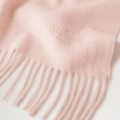 Mulberry Solid Merino Wool Scarf Rosewater