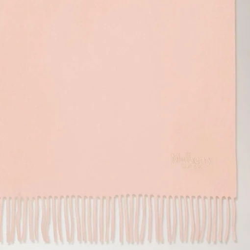 Mulberry Solid Merino Wool Scarf Rosewater