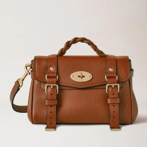 Mulberry Taske -  Mini Alexa Heavy Grain Chestnut