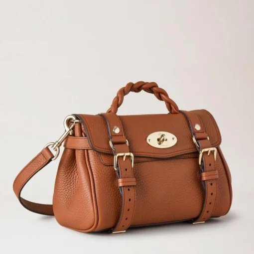 Mulberry Taske -  Mini Alexa Heavy Grain Chestnut