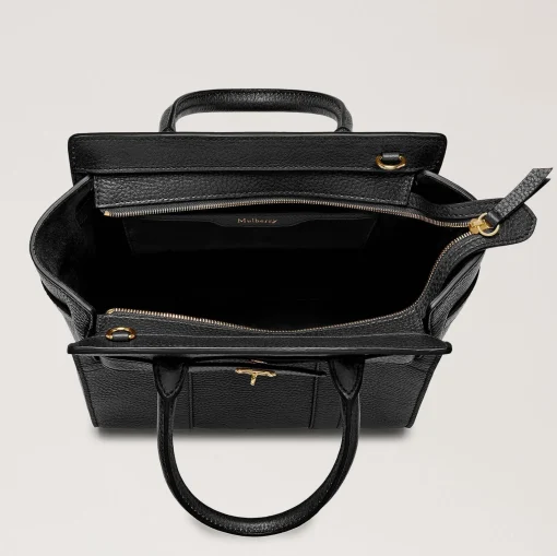 Mulberry Taske - Mini Zipped Bayswater Small Classic Grain Black