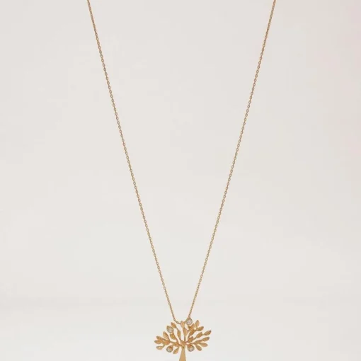 Mulberry Tree Necklace Brass