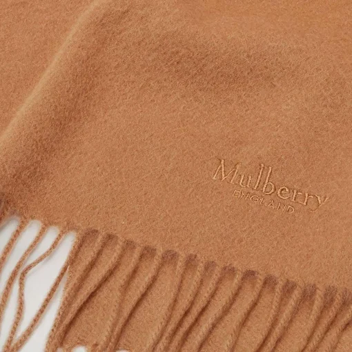 Mulberry Tørklæde - Cashmere Scarf Dark Camel