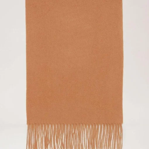 Mulberry Tørklæde - Cashmere Scarf Dark Camel
