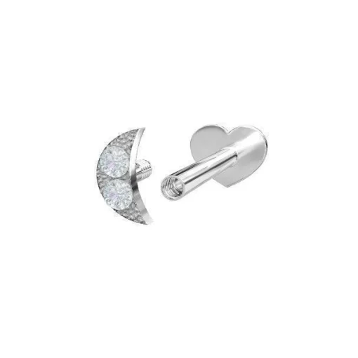 Nordahl Sølv Piercing Måne