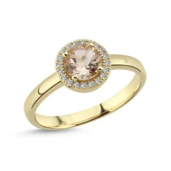 Nuran 14kt Grace Ring Med Morganit Og Brillanter